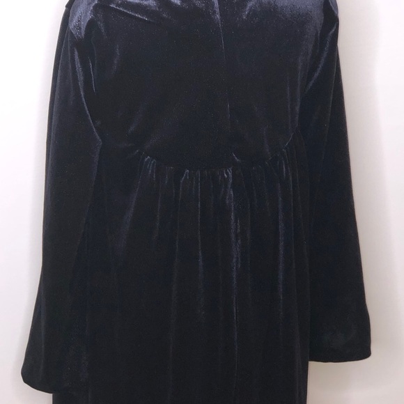 Carrément Beau girls blue Velour dress French - Picture 2 of 3